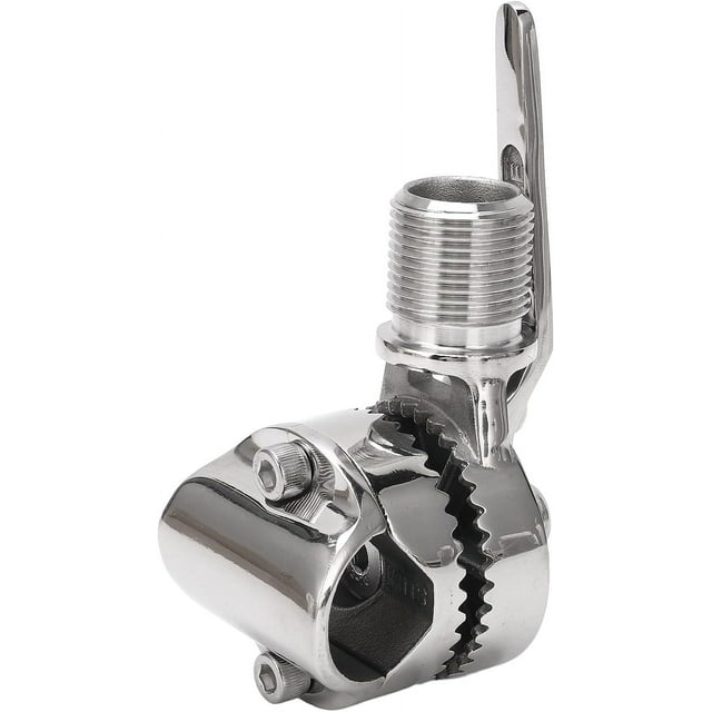 Soporte de Antena VHF Marina Ajustable para Riel de 7/8 a 1 Pulgada, Soporte de Base de Trinquete de Acero Inoxidable 316 para Barco