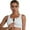 White, variant on LYMAYTER Women Sports Bras Plus Size Cross Back Bra Comfort Shockproof Wirefree Bra Zip Front Sports Running Bras S-5XL