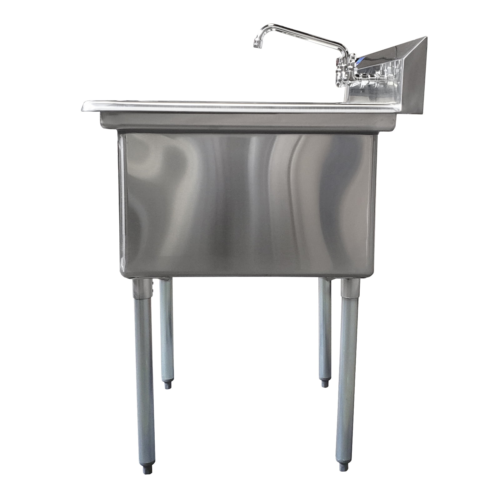 24″ x 24″ Stainless Steel Prep & Utility Sink With Faucet | 304 Stainless Steel | NSF | Overall Size: 30″ x 29.5″ | Restaurant, Kitchen, Laundry, Garage