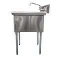 thumbnail image 4 of 24″ x 24″ Stainless Steel Prep & Utility Sink With Faucet | 304 Stainless Steel | NSF | Overall Size: 30″ x 29.5″ | Restaurant, Kitchen, Laundry, Garage, 4 of 7
