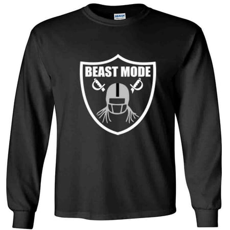- LONG SLEEVE Shedd Shirts BLACK Oakland Raiders Marshawn Lynch