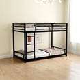 thumbnail image 5 of ALvantor Metal Bunk Bed Frame, Twin over Twin Bunk Beds for Kids Teens, Heavy Duty Low Bunkbeds with Ladder and Safety Guardrails, Load-Bearing 350lb Black, 5 of 6