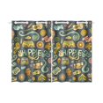 thumbnail image 1 of BSDHOME Colorful Doodle Hippie Cartoon Window Curtain Kitchen Curtain 26x39 inches (Two Pieces), 1 of 3