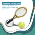thumbnail image 3 of Advancent 6 piezas simulación raqueta de tenis llaveros deporte moda colgante decoración llavero accesorios esposa verde Decoración del hogar Oro Advancent HA011953-03, 3 of 5