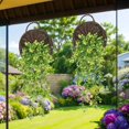 thumbnail image 2 of Haidf 2Pcs Artificial Hanging Plants, Faux Plastic Fern Vine Plants Fake Ivy Vine Greenery Garland with Flower, UV Resistant Realistic Hanging Flowers for Home Porch Spring Decor, 30.7", Green, 2 of 7