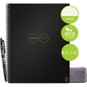 Rocketbook Core Smart Reusable Notebook - Black, 8.5 x 11, Lined