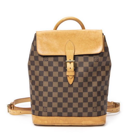 Pre-Owned Louis Vuitton Brown Arlequin Soho Backpack Damier Ebene