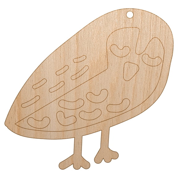 Sweet Owl Doodle Wood Holiday Christmas Tree Ornament Unfinished DIY Pre-Drilled Craft