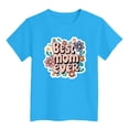 thumbnail image 4 of MEZZALL T-Shirts pour Filles Fête des Mères Manches Courtes Imprimé Lettre Mignon Col Rond Tee Enfants Hauts Décontractés Colorés Classique Quotidien 18-24 Mois, 4 of 4