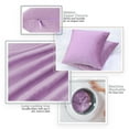 thumbnail image 4 of Nestl Velvet Throw Pillow Covers Solid Square Soft Decorative Pillow Cover for Sofa, 18" x 18", Lavender, Pack of 4, 4 of 8