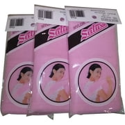 Salux Nylon Japanese Beauty Skin Bath Wash Cloth/Towel - Pink3PACK