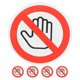 thumbnail image 1 of 5 Sheets of Adhesive Do Not Touch Sign Caution Danger Decal Sticky Decal No Touch Sign, 1 of 2