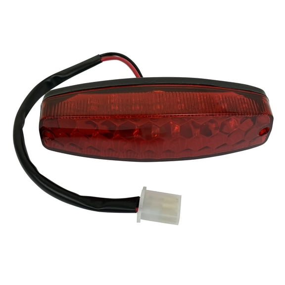 LED Taillight Rear Tail Brake Light Bulb Lens 3 Pin Plug for 50cc 70cc 90cc 110cc 125cc Compatible with Taotao SunL JCL Coolster Roketa Chinese ATVs Quad 4 Wheeler - Red