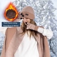 thumbnail image 5 of HNMKIU Cozy Slouchy Winter Knitted Hat Scarf Sets Unisex Warm Thermal Outdoor Accessories Pink - One Size, 5 of 5
