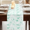 thumbnail image 3 of Table Runners 90 Inches Long Dress Scarves, Green Flower Farmhouse Coffee/Dining/Kitchen Table Runner for Living Room, Watercolor Floral Botanical Line Drawing Print 13x90 Inch, 3 of 9