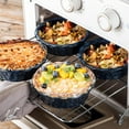 thumbnail image 3 of Ceramic Pie Pan Set of 6 - 5.5 Inch Deep Dish Baking Plates, Microwave Safe for  Pie, Tart, Cake, Blue Glaze, 3 of 8
