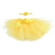thumbnail image 3 of Disfraz de bebé amarillo para fotografía, falda de malla, falda tutú infantil, ropa para recién nacidos, vestido de tul con lazo, ropa de bebé con diadema floral, accesorio fotográfico para bebé, 3 of 7