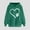 Mint Green, variant on Antqov Hoodies for Women, Pullover Heart Dog Paw Printed Drawstring Sweatshirts with Pocket, Daily Comfortable Lightweight Blouse