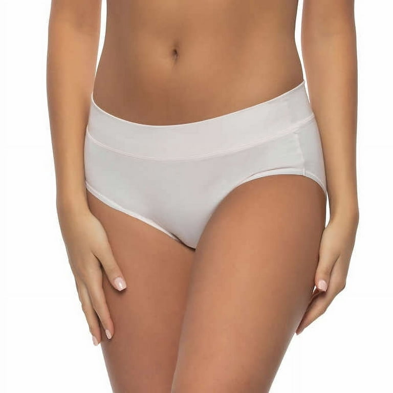  Womens Underwear Cotton Hipster Panties Lace Soft Bikini Panty  Ladies Stretch Full Briefs 5 Pack S-XlR6004L-White