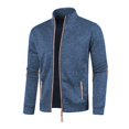 thumbnail image 3 of Men's Lightweight Fleece Full Zip Jacket Stand Collar Soft Warm Windproof Casual Coat with Zipper Pockets, 3 of 4