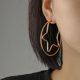 thumbnail image 2 of Pendientes de aro grandes estilo bohemio Pendientes colgantes de estrella dorada Pendientes de aro grandes de estrella retro, 2 of 5