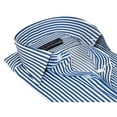 thumbnail image 2 of Men's Shirt ENZO PARK Turkey Soft Cotton Wrinkle Resistant Enzo8 Navy Stripe, 2 of 5