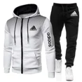 thumbnail image 4 of Nueva ropa deportiva cálida de lana de otoño e invierno de alta calidad para hombre, Sudadera con capucha, pantalones de chándal, traje de dos piezas, ropa deportiva estampada a la moda, 4 of 5