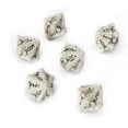 thumbnail image 1 of Juego de dados D12 - Juego de seis dados de 12 caras - Dados RPG con temática de calavera y hueso. Regalo genial y único para mazmorras y dragones (Dnd) Warhammer D&D Pathfinder D y D. (Blanco hueso l, 1 of 5