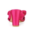 thumbnail image 2 of BLISSFUL STEP Women's Shoes Bow Chunky Heel Slip on Slide Sandals Hot Pink 5.5, 2 of 7