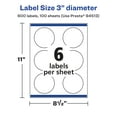 thumbnail image 6 of Avery Glossy Clear Round Labels, 3" Diameter, 600 Labels, 6 of 10