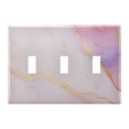thumbnail image 2 of Dailycode Light Switch Plate Covers 2 Gang Wall Plate Plastics Outlet Covers for Kitchen Home Office Decor Light Pink Gold Marble, 2 of 8