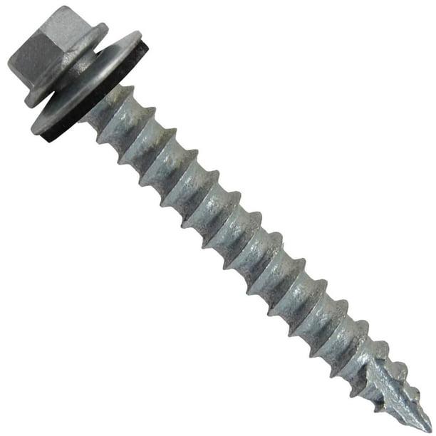 Tornillos metálicos para techos Jake Sales #14 x 2 pulgadas galvanizados (250)