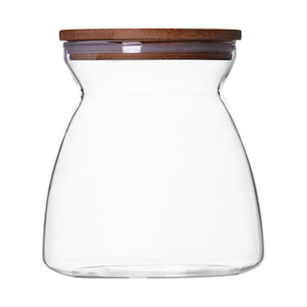 GOOHOCHY Recipiente transparente para granos, recipiente sellado para alimentos de cocina, tarro vacío para té suelto, café, granos y frutos secos (700 ml)