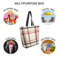 thumbnail image 7 of FORMRS Womens Canvas Tote Bag with Zipper Inner Pocket Shoulder Handbag, Black Tartan, 7 of 7