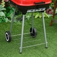 thumbnail image 2 of Asador al Carbon Cuadrado con Ruedas Aquila Negro/Rojo 0162, 2 of 4