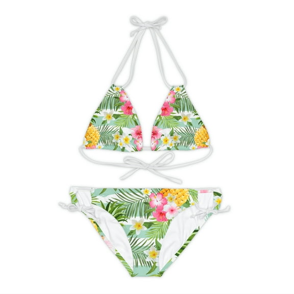 Strappy Bikini Set (AOP) Tropical
