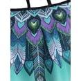 thumbnail image 4 of Además pluma tamaño de la impresión del recorte del entrecruzamiento de baño tankini Rosegal Camisetas sin mangas de talla grande, 4 of 5