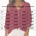 thumbnail image 4 of TaTaai Women Spring Summer V-Neck Solid Color Button Linen T-Shirt Top Casual 3/4 Sleeve Soft Lightweight for Daily Home Vacation Outfit Gift, 4 of 9