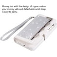 thumbnail image 5 of Wallet Case for iPhone Xs iPhone X,Magnetic Handbag Zipper Pocket PU Leather Flip with 9 Card Slots and Wrist Strap Folio TPU Inner Stand Case for iPhone Xs/iPhone X - Silver, 5 of 14