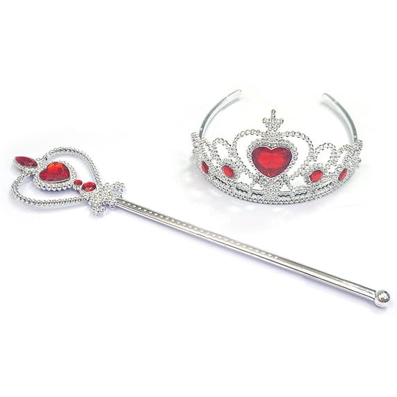 Princess Elsa Crown Tiara and Wand Set — Silver Heart Jewel