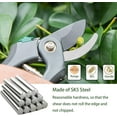 thumbnail image 4 of 8" Bypass Pruning Shears Gardening Pruners Heavy Duty Secateurs Clippers Handheld Garden Tools for Rose Flower Plants Trimming, 1 Inch Cut, 4 of 5