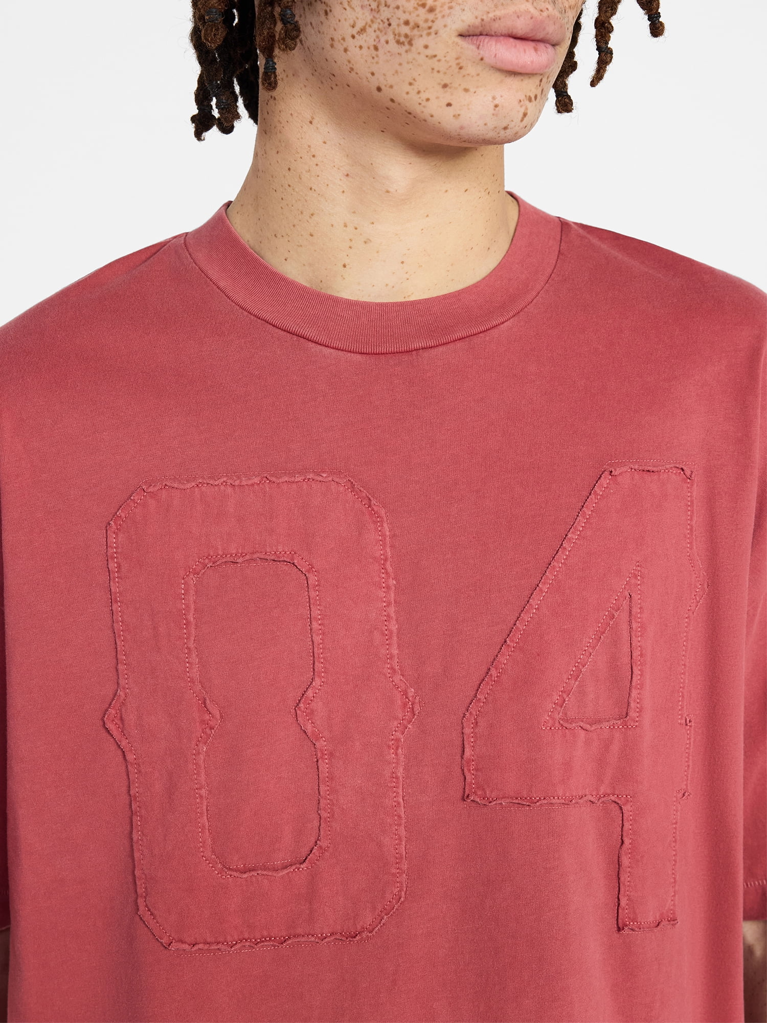 No Boundaries Boxy Number Tee with Short Sleeves, Men's XS-5XL