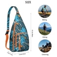 thumbnail image 4 of Jungle Floral Sling Backpack - Exotic Monstera & Flowers Design Crossbody Bag, Fashionable Pack, 4 of 4