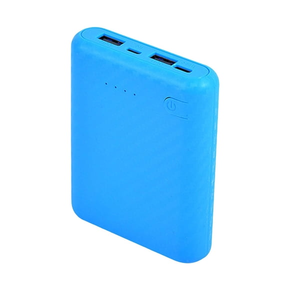 Caja De Batería Portátil DIY Ligera Y Pequeña De 4 X 18650 Para Compras En El Teléfono Móvil De Vacaciones, Azul Estándar Estándar azul