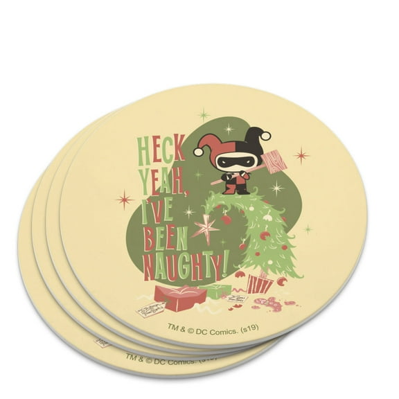 Harley Quinn I've Been Naughty! Novelty Coaster Set