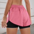 thumbnail image 4 of Conairie Women Sweat Shorts Loose Quick Dry Elastic High Waisted Running Shorts with Built-In Liner Breathable Summer Lounge Shorts with Pockets Red M, 4 of 6