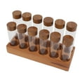 thumbnail image 1 of Durable and Elegant Glass Coffee Tubes with Walnut Stand, Single Dose Coffee Bean Storage Container Espresso Bean Storage Set for Kitchen and Coffee Shops, 1 of 8