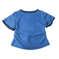 thumbnail image 6 of Cinched Waist Tops for Women Summer Short Sleeve Boat Neck Dressy Casual Blouse Going out Tops Brunch Outfits, 6 of 7