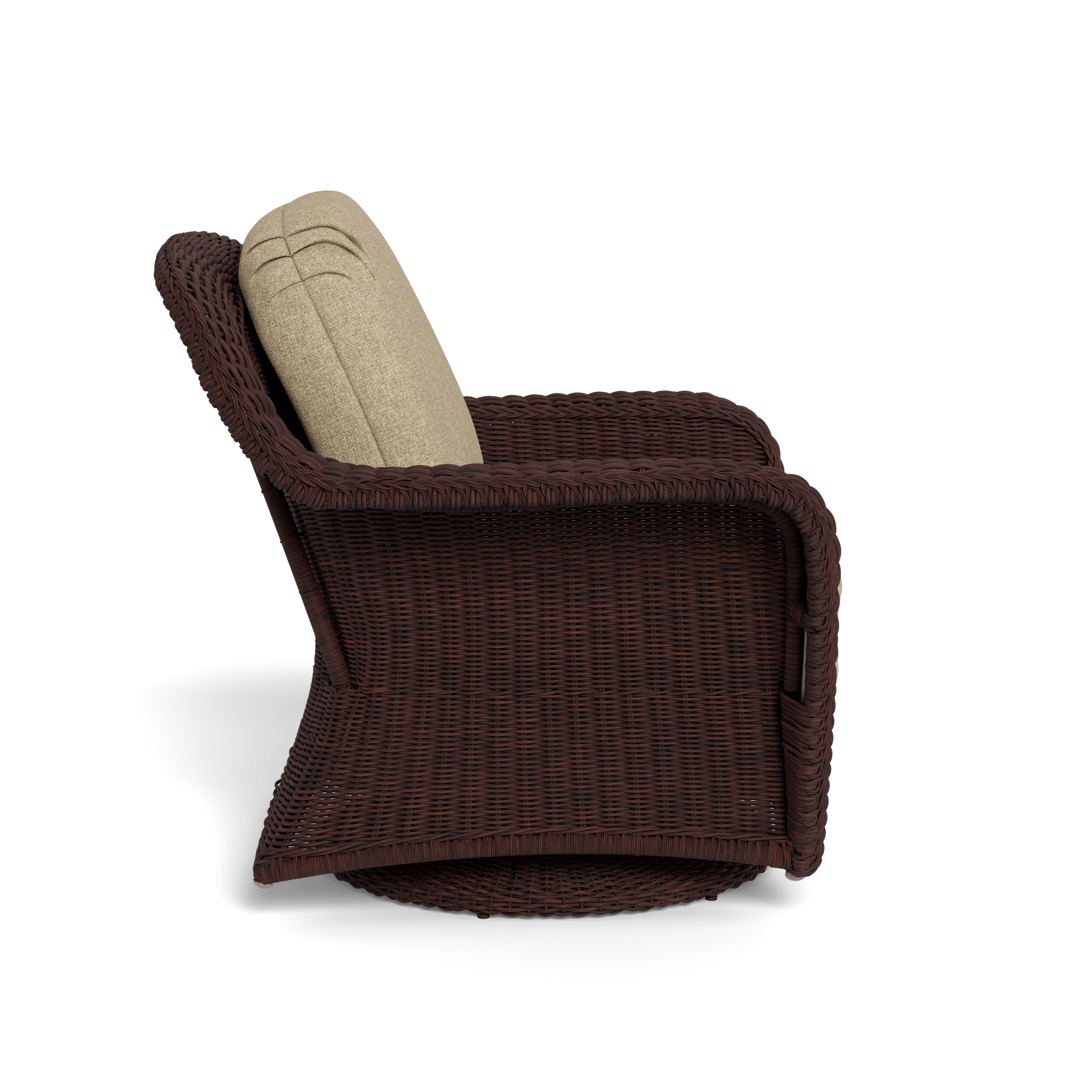 Sea Pines Swivel Glider Club Chair, Java, Canvas Natural - image 3 of 5