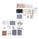 thumbnail image 1 of 2 juegos de muebles de casa de muñecas de madera, modelo de accesorios de simulación, bricolaje, hechos a mano Salón y Habitación Infantil, 1 of 9